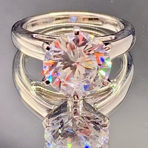 14K White Gold Solitaire Engagement Ring